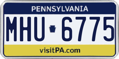 PA license plate MHU6775