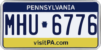 PA license plate MHU6776