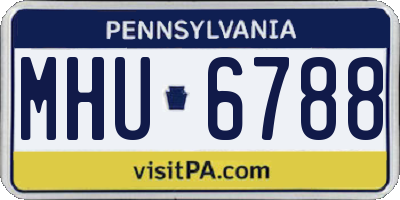 PA license plate MHU6788