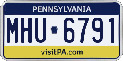 PA license plate MHU6791