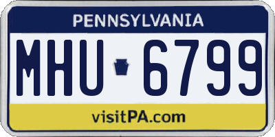 PA license plate MHU6799