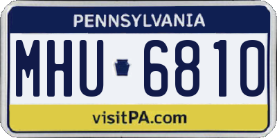 PA license plate MHU6810