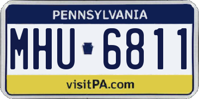 PA license plate MHU6811
