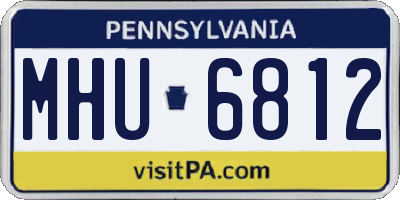 PA license plate MHU6812