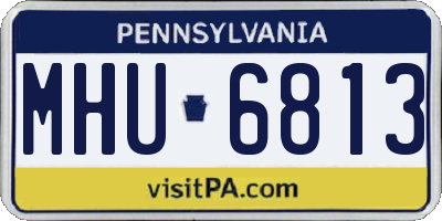 PA license plate MHU6813