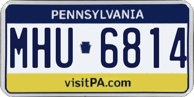 PA license plate MHU6814