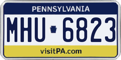 PA license plate MHU6823