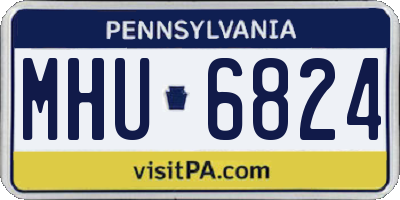 PA license plate MHU6824