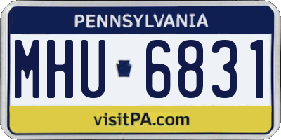 PA license plate MHU6831