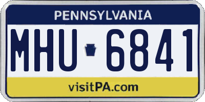 PA license plate MHU6841