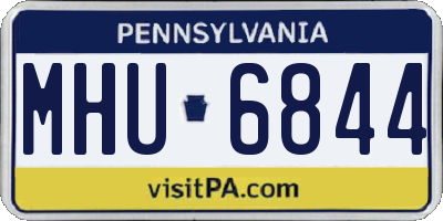 PA license plate MHU6844