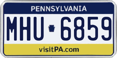 PA license plate MHU6859