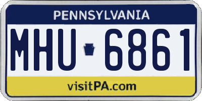 PA license plate MHU6861