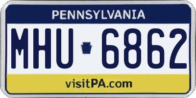 PA license plate MHU6862