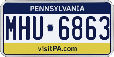 PA license plate MHU6863