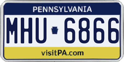 PA license plate MHU6866