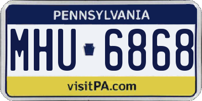 PA license plate MHU6868