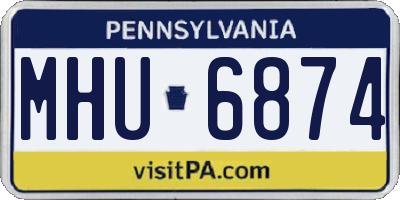 PA license plate MHU6874