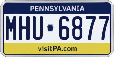 PA license plate MHU6877