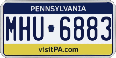PA license plate MHU6883