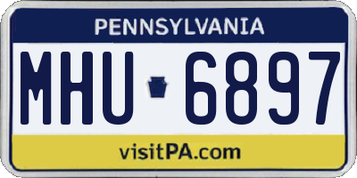 PA license plate MHU6897