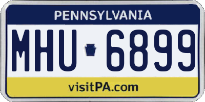 PA license plate MHU6899