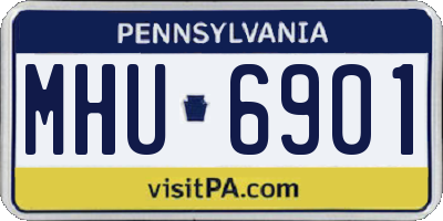 PA license plate MHU6901