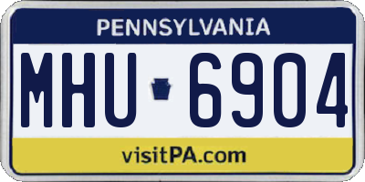 PA license plate MHU6904