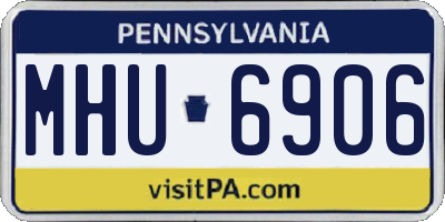 PA license plate MHU6906