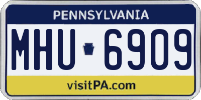PA license plate MHU6909