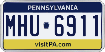 PA license plate MHU6911