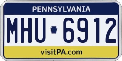 PA license plate MHU6912