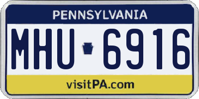 PA license plate MHU6916