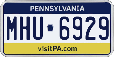 PA license plate MHU6929