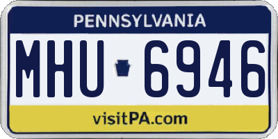 PA license plate MHU6946