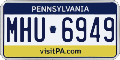 PA license plate MHU6949