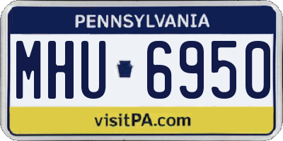 PA license plate MHU6950