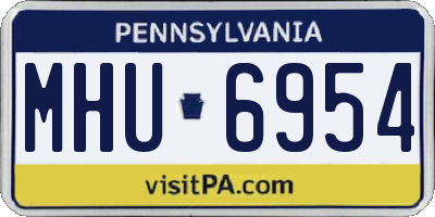 PA license plate MHU6954