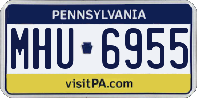 PA license plate MHU6955