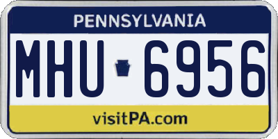 PA license plate MHU6956