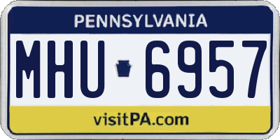 PA license plate MHU6957