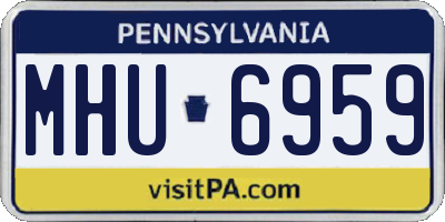 PA license plate MHU6959