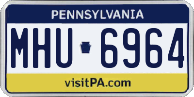 PA license plate MHU6964