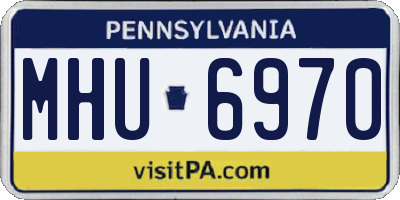 PA license plate MHU6970