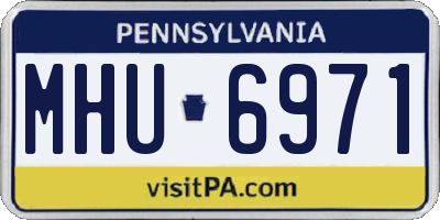 PA license plate MHU6971
