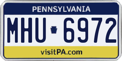 PA license plate MHU6972
