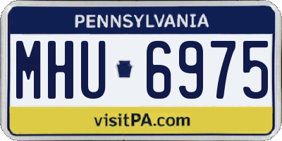 PA license plate MHU6975