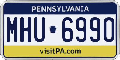 PA license plate MHU6990