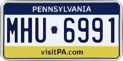 PA license plate MHU6991
