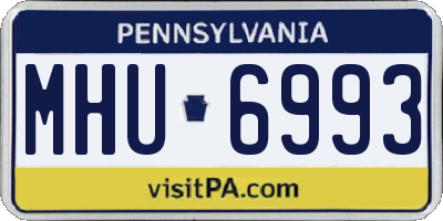 PA license plate MHU6993